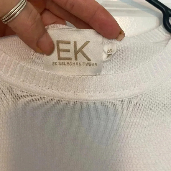 Edinburgh KNITWEAR cotton fringe tee - Picture 4 of 4